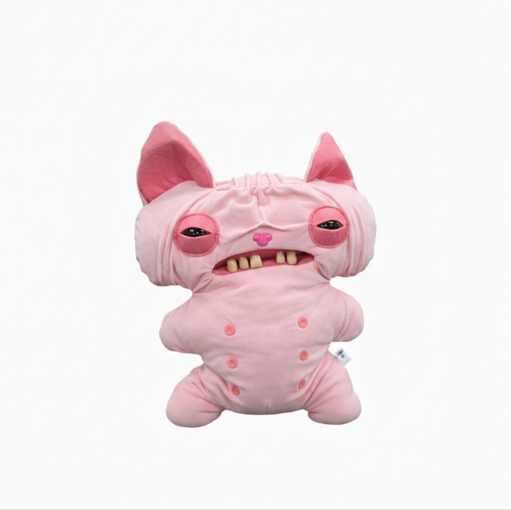 18” Fuggler BIGG FUGG Wrinkle McStinkles Hairless Cat Pink Plush